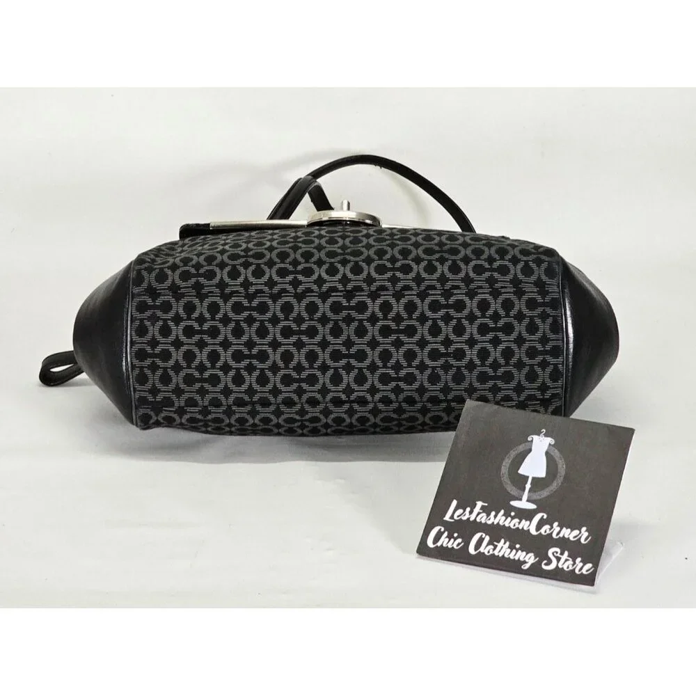 Coach Women's Black Canvas Madison Madeline Satchel Bag Medium 1941 - Picture 12 of 15